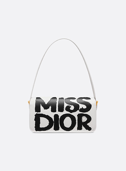 高仿迪奥包包 | A货Dior女包 2024年新款迪奥 白色Miss Dior 翻盖手袋