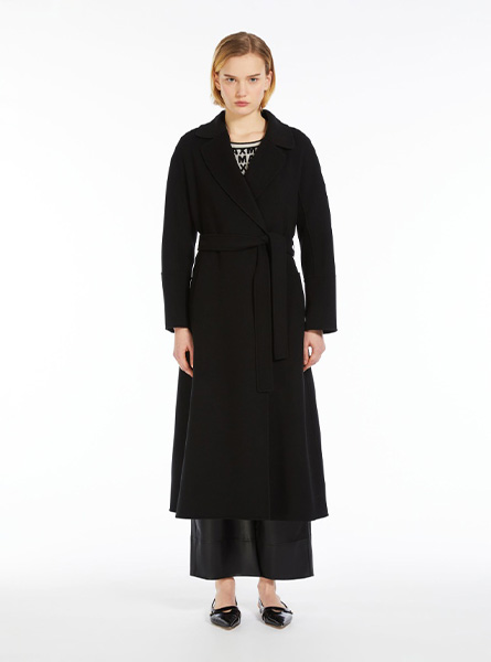 MaxMara高仿女装 |MaxMara A货服装  2024年新款 绵羊毛长袍式大衣