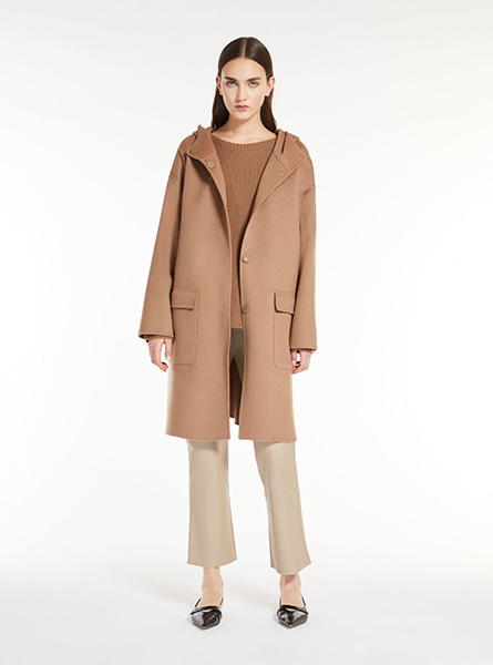 MaxMara高仿女装 |MaxMara A货服装  2024年新款 绵羊毛连帽大衣