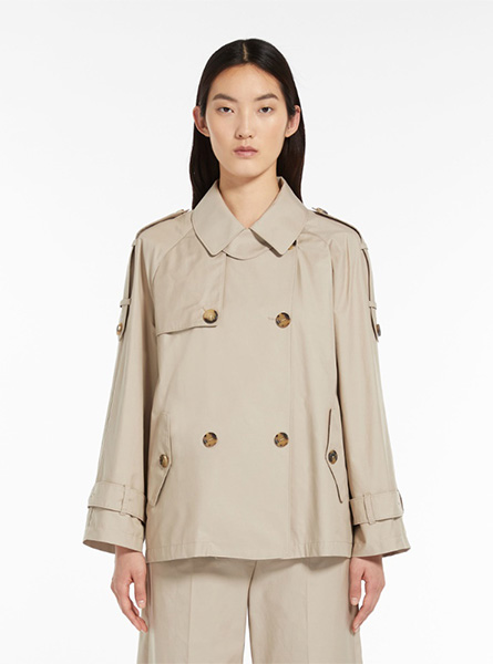 MaxMara高仿女装 |MaxMara A货服装  2024年新款 双排扣短款风衣