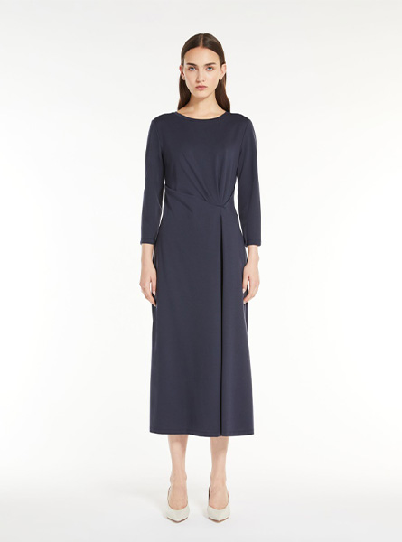 MaxMara高仿女装 |MaxMara A货服装  2024年新款 褶皱针织连衣裙